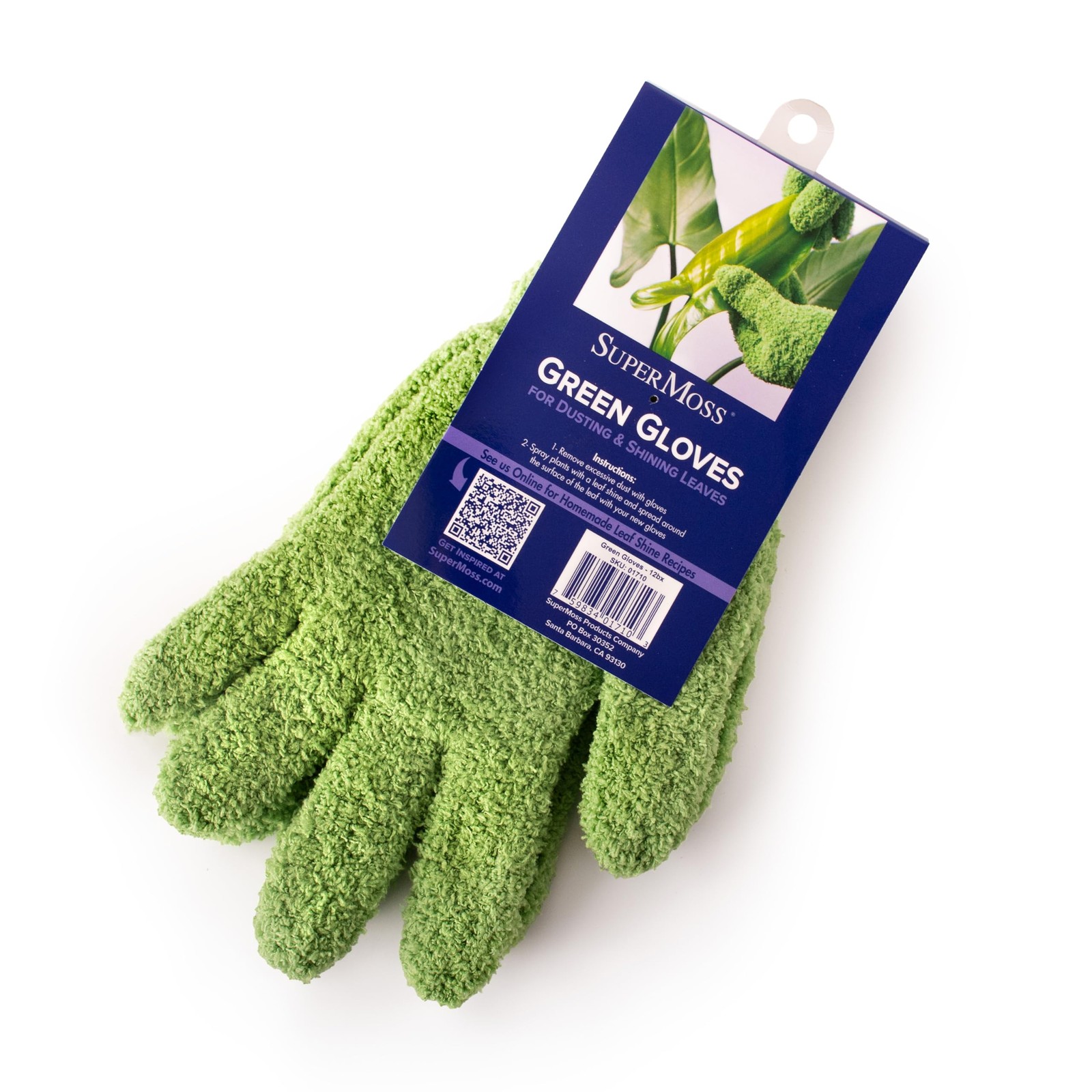 (01710) Microfiber Dusting Gloves for Plants – Gentle Leaf Shine & Cleaner fo…