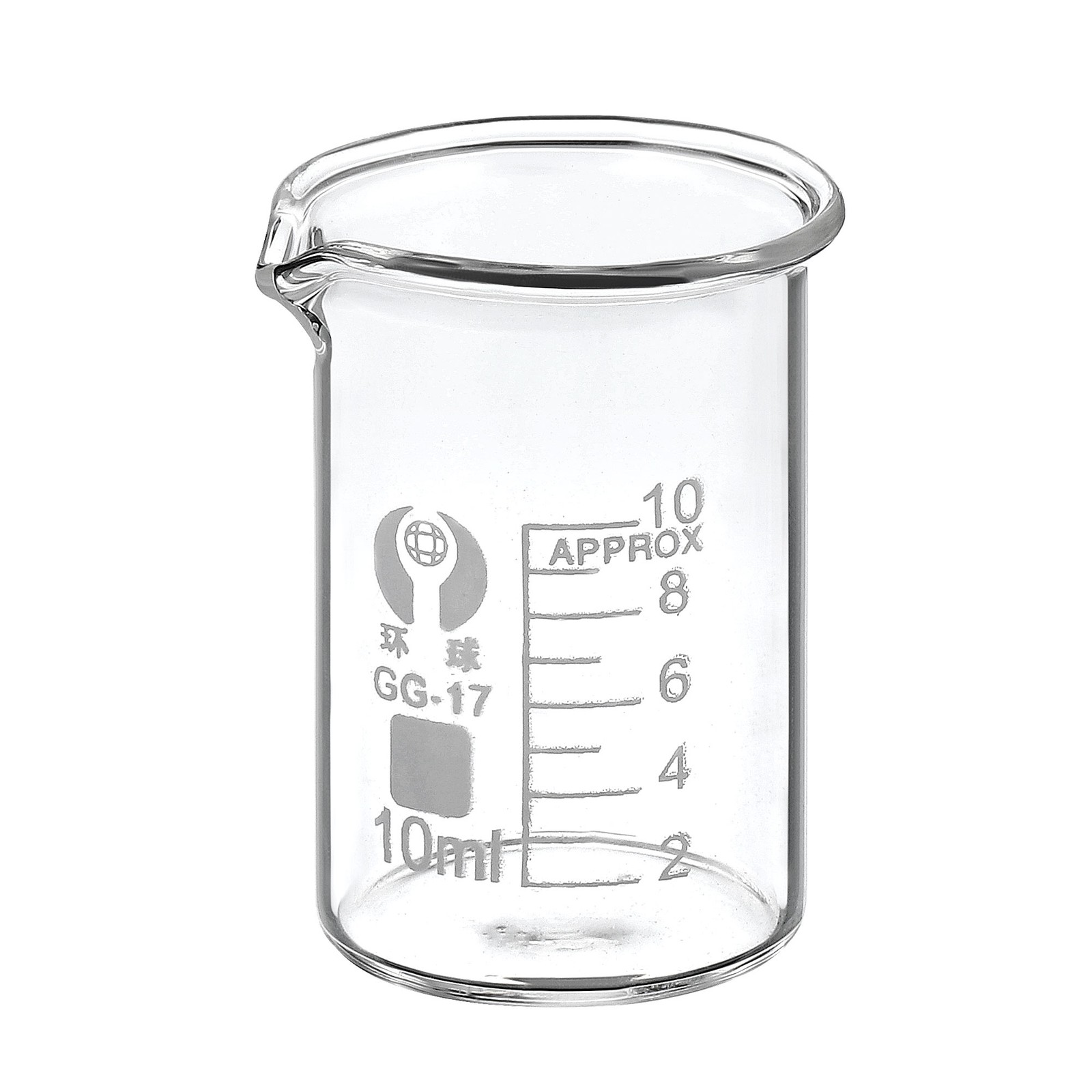 10ml Low Form Glass Beaker 3.3 Borosilicate Graduated Scale Measuring Cups