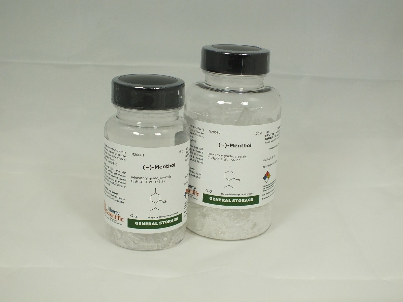Menthol, laboratory grade, 25-100 g
