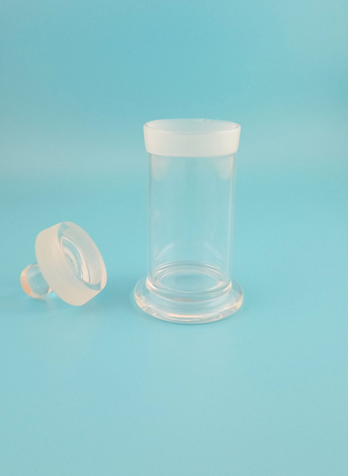 TLC Developing Glass Jar Bottle for TLC strips Small Cylindrical Tank Chamber