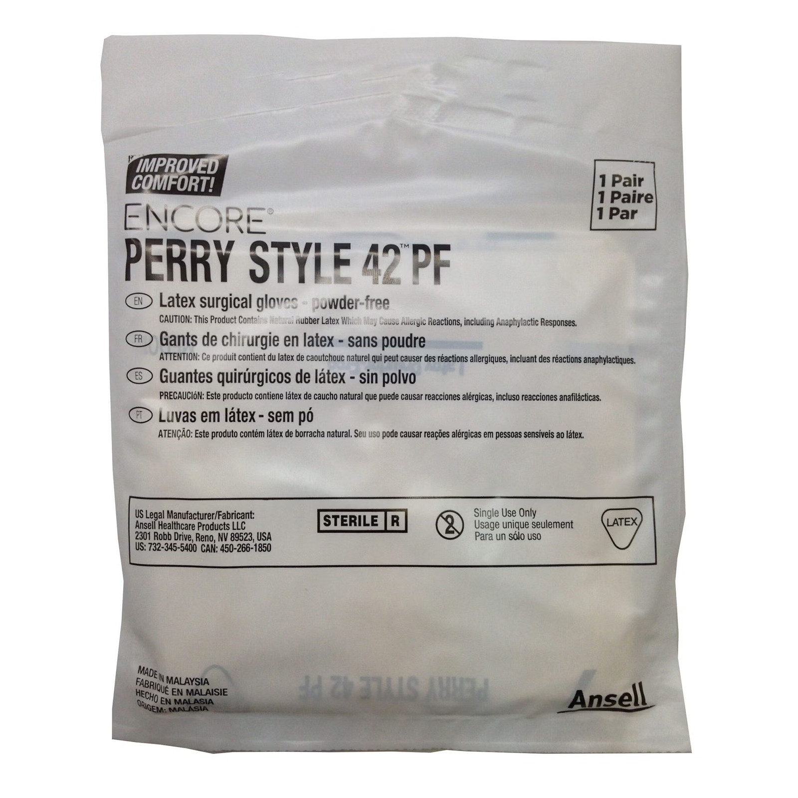 ENCORE Perry Style 42 PF Latex Surgical Glove – 50 per Box