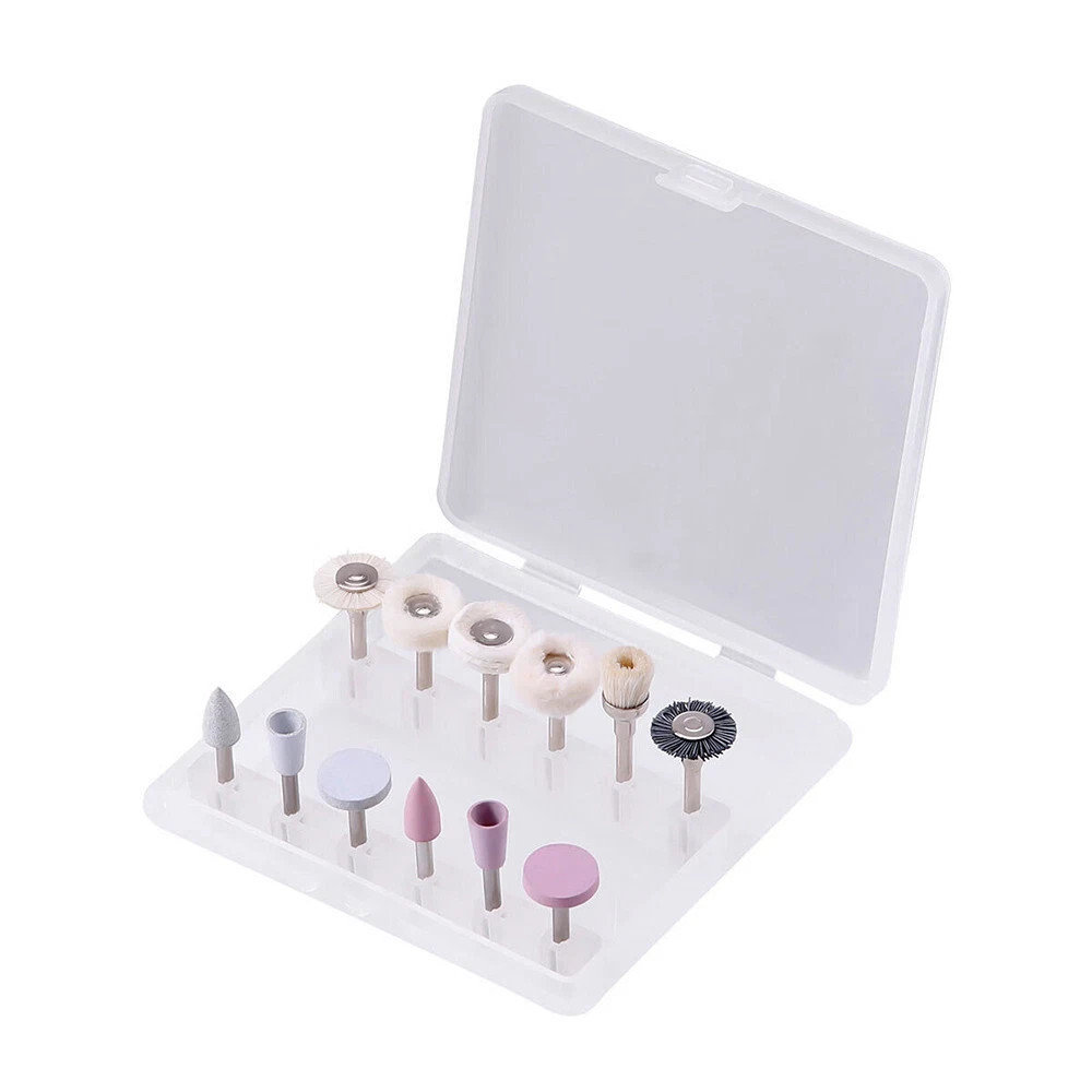 12 Pcs/Kit Dental Lab Composite Diamond Burs RA Contra Brush Composite Polishing