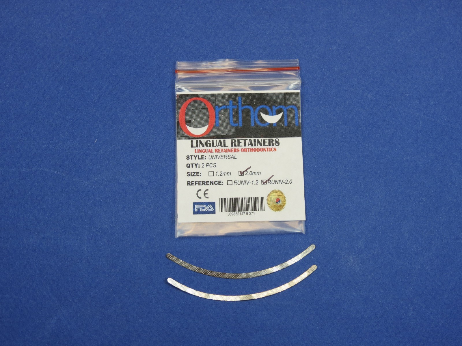 Dental Lingual Retainer Universal With Mesh Size 2.0 mm Kit /2 ORTHOM