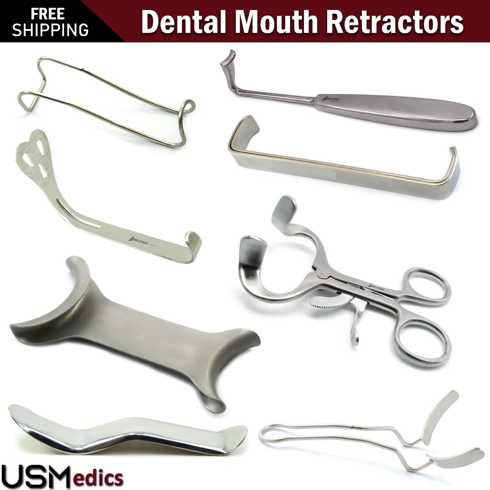 Surgical Dental Mouth Opener Lip & Cheek Retractors Tongue Depressors BEADEN®