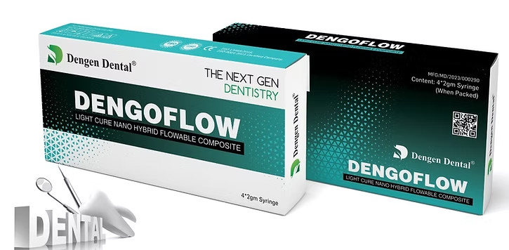 Dengoflow Light Cure Flowable Composite Nano Hybrid Dental Restorative 2x2gm
