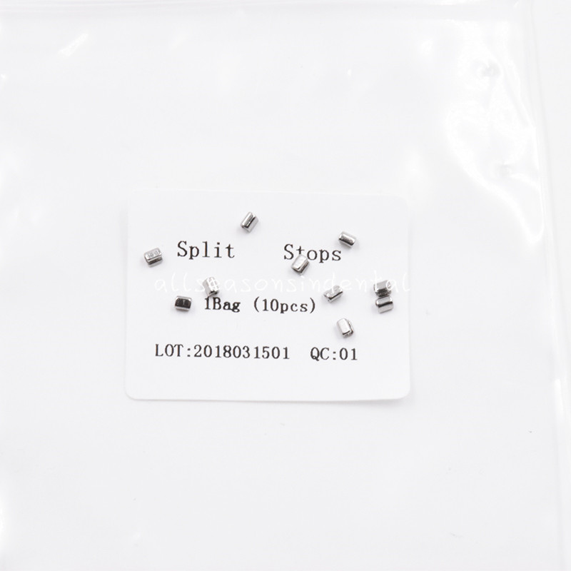 Dental Orthodontic Crimpable Hook Sliding Split Stops Universal/Mini Type 10 Pcs