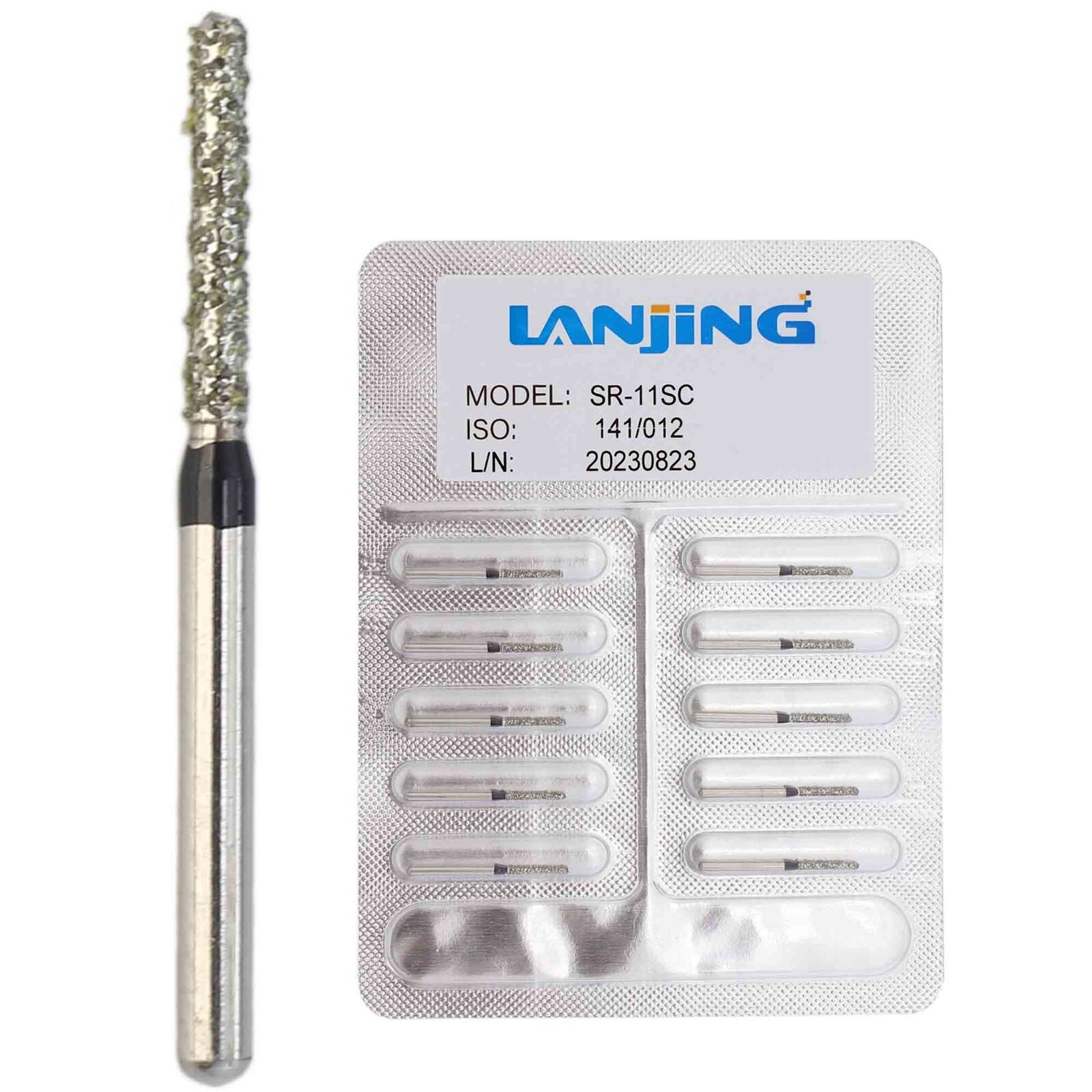 Dental Diamond Bur FG SR-11SC Straight Round End Super Coarse For High Speed