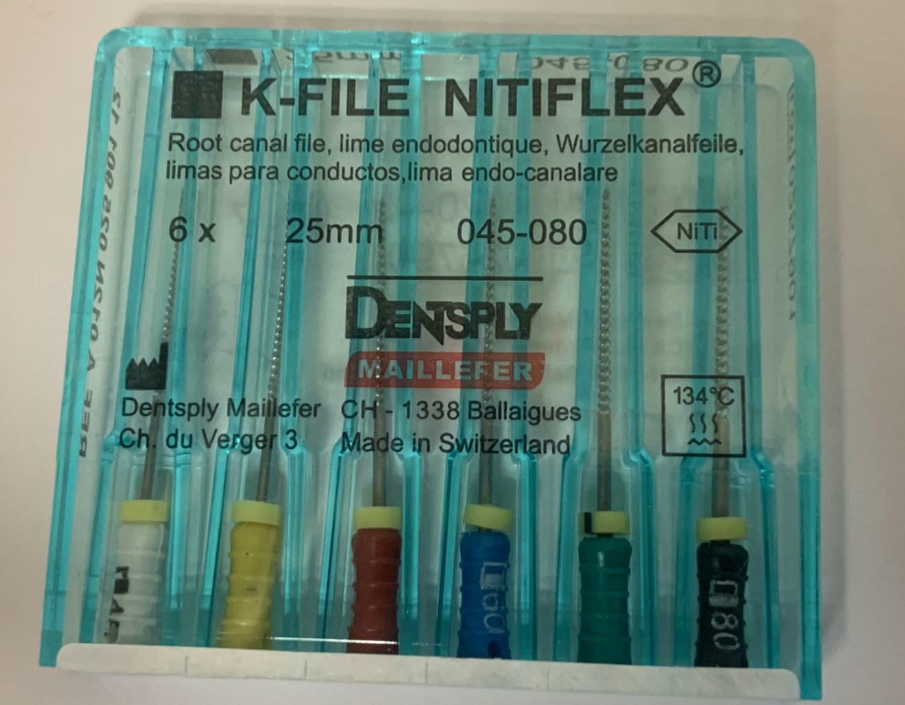Dentsply K-File Nitiflex NiTi Flexible Endo Root Canal Files (10 pack) 045-080