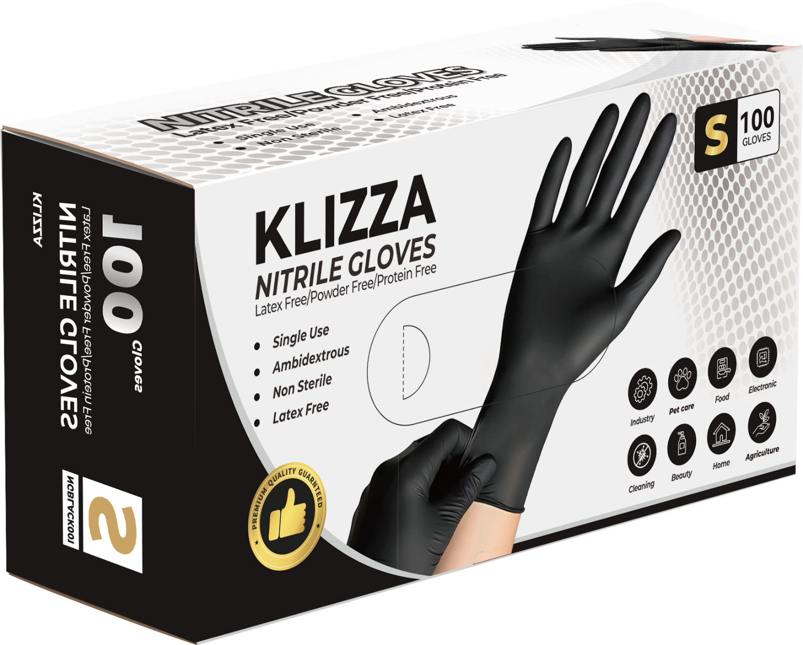 Disposable Nitrile Gloves, 5 Mil Black – Powder & Latex Free For Home Clean Use