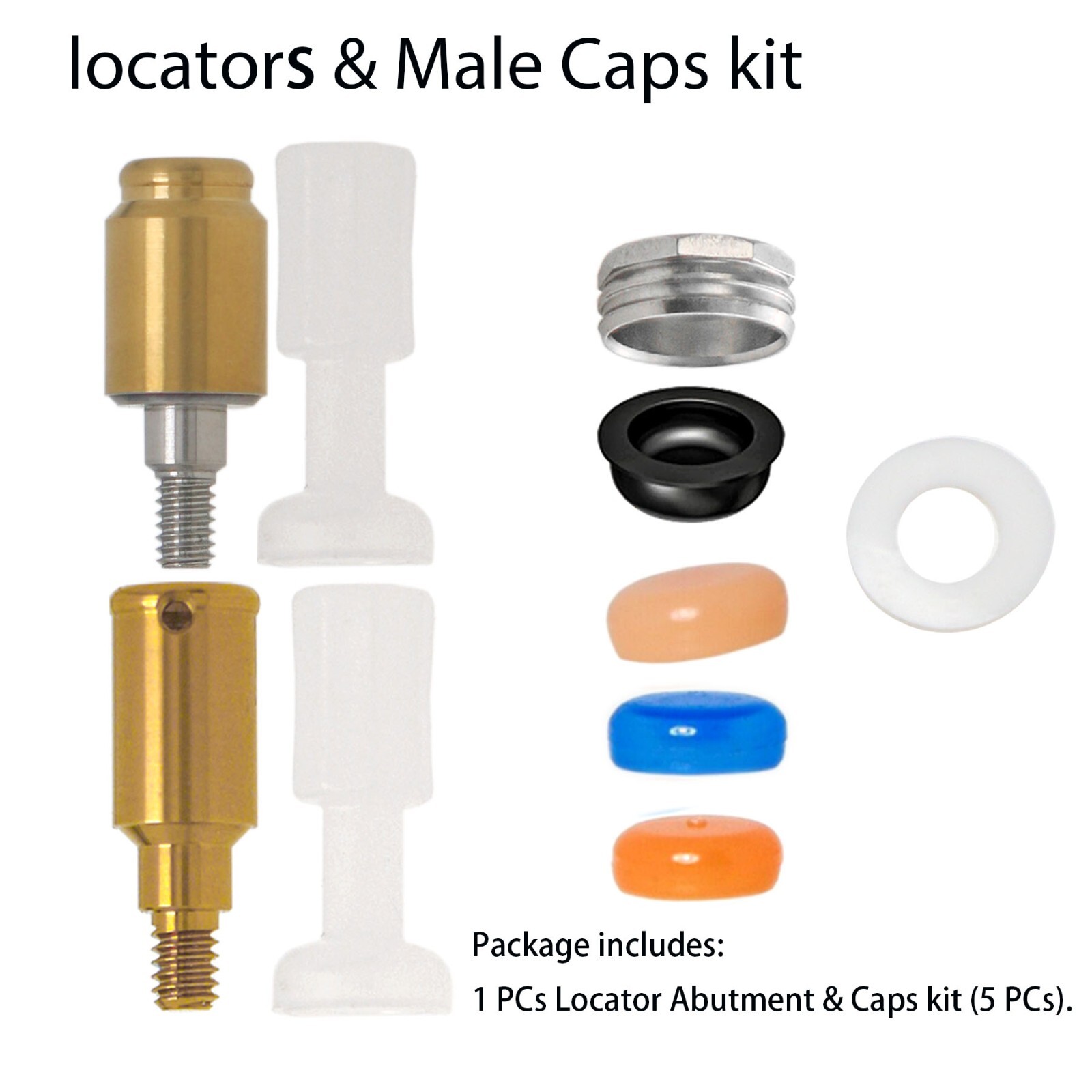 US Locator Abutment compatible Zimmer Tapered Screw-Vent TSV 3.5/4.5 1-5.0mm GH