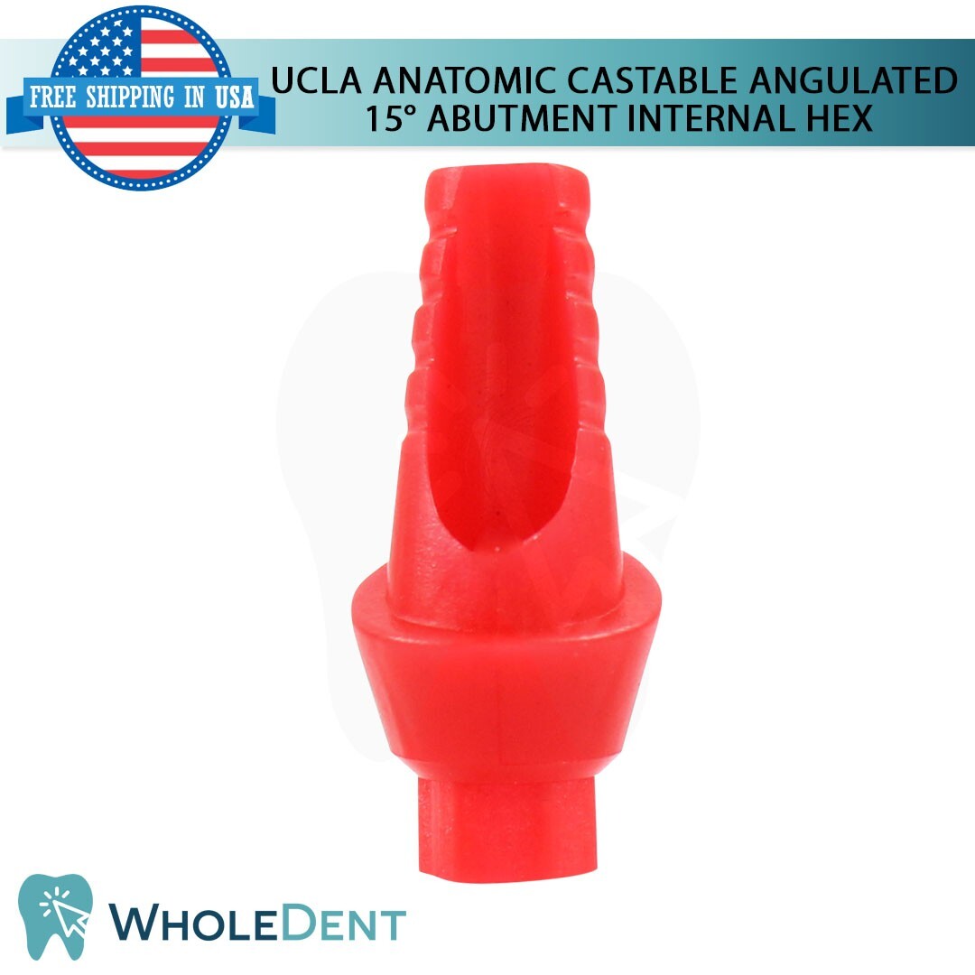 10x UCLA Angulated Anatomic Fully Castable Abutment 15° Int Hex