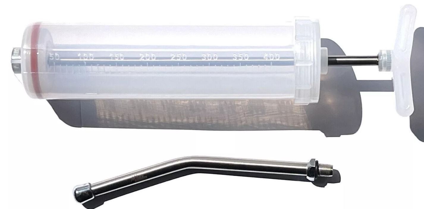 Horse Dental Drenching Syringe Veterinary Tool for Equine Care 400ml Steel Nozzl