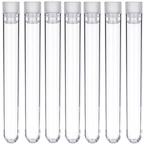 16x150mm Test Tubes and Caps, 20ml Vol, Karter Scientific (Pack of 100)