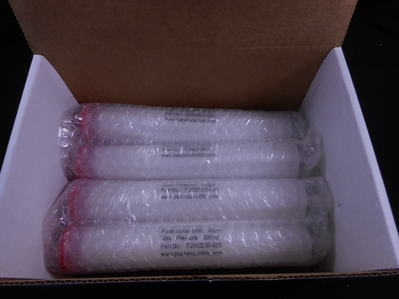 PEEKE SCIENTIFIC 30um Flash Chromatography Cartridge 80 Gram F20SSI30-80 6/Pack