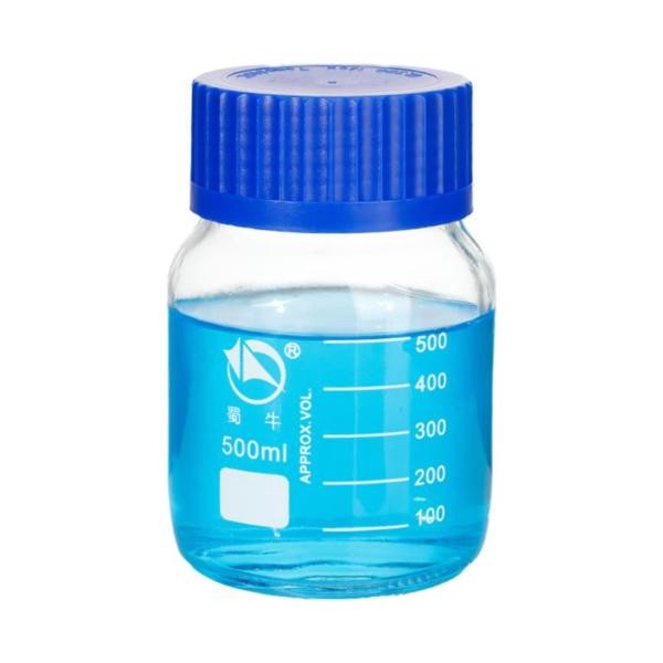 Transparent Laboratory Sample Bottle, 250ml-5000ml Reagent Bottles GL80 Blue Cap