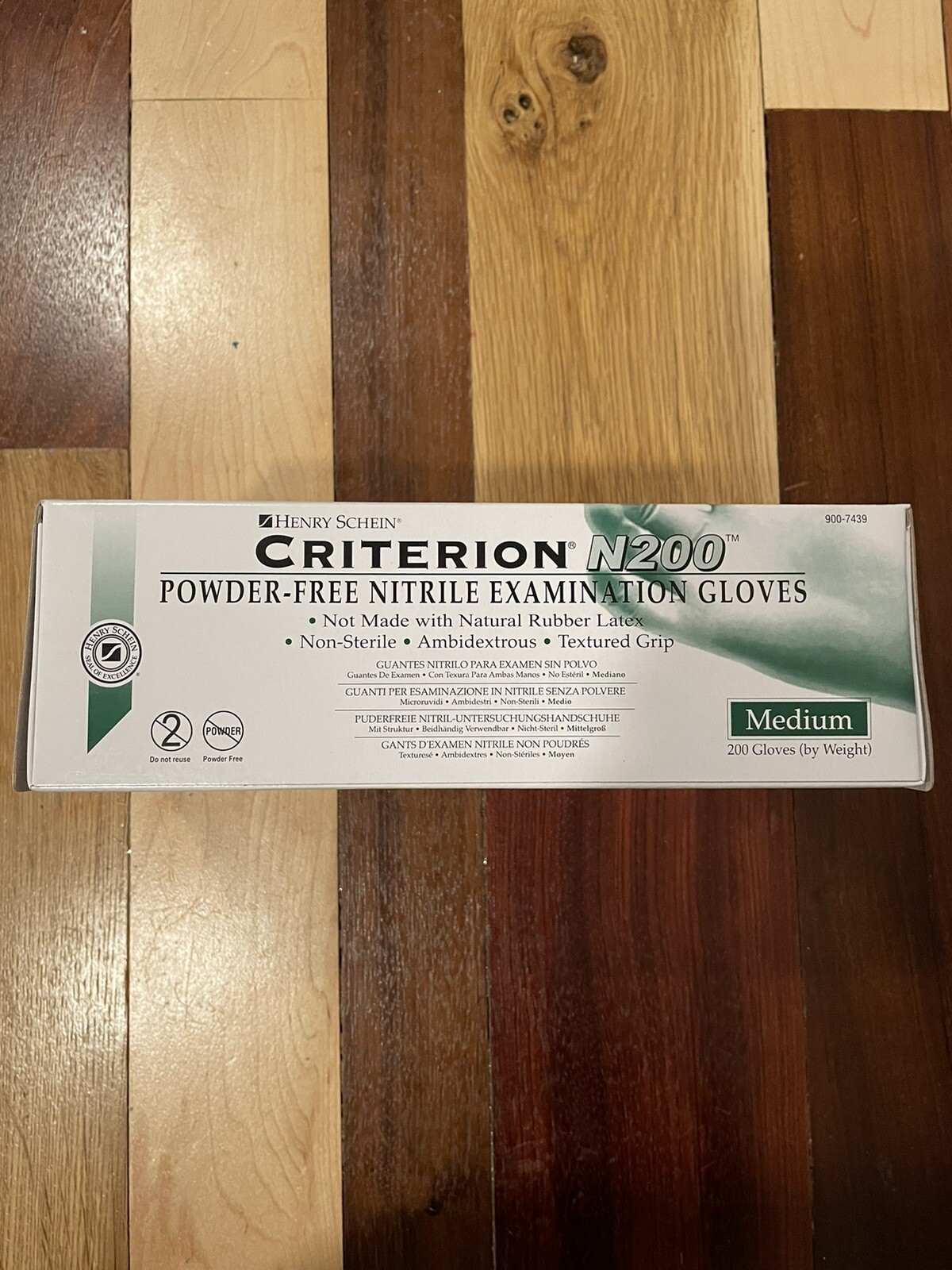 Henry Schein Criterion N200 Powder Free Nitrile Exam Gloves Size Large 200 Ct