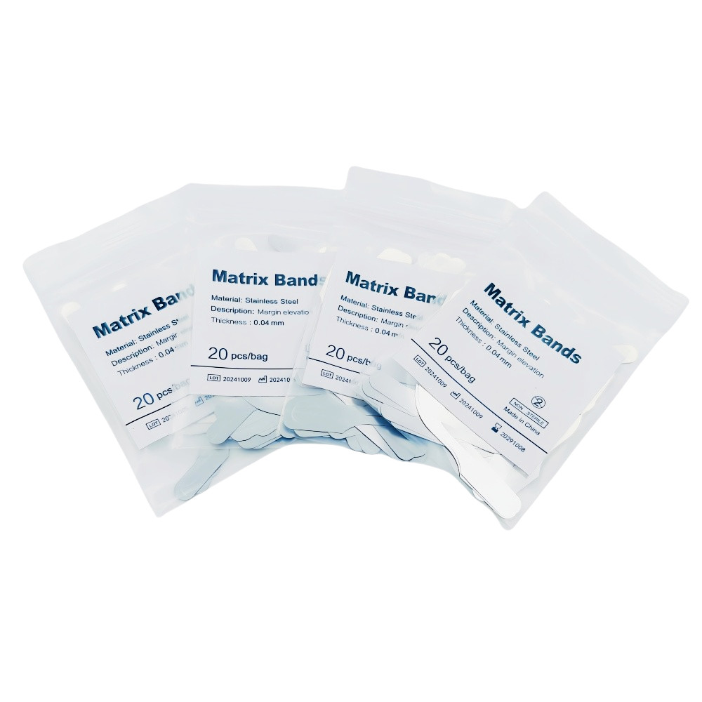 20 Pcs/Bag Dental Bands Margin Clip Tofflemire Stainless Steel Forming Elevation