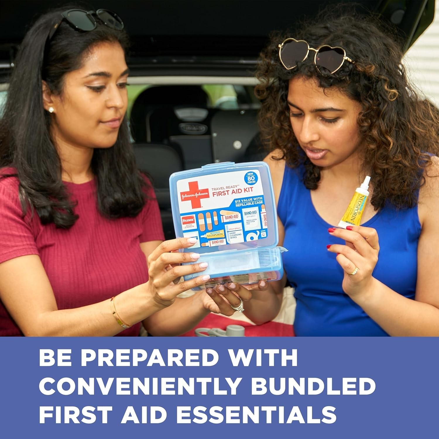 BAND-AID BRAND TRAVEL READY PORTABLE EMERGENCY FIRST AID KIT WITH FREE POSTAGE