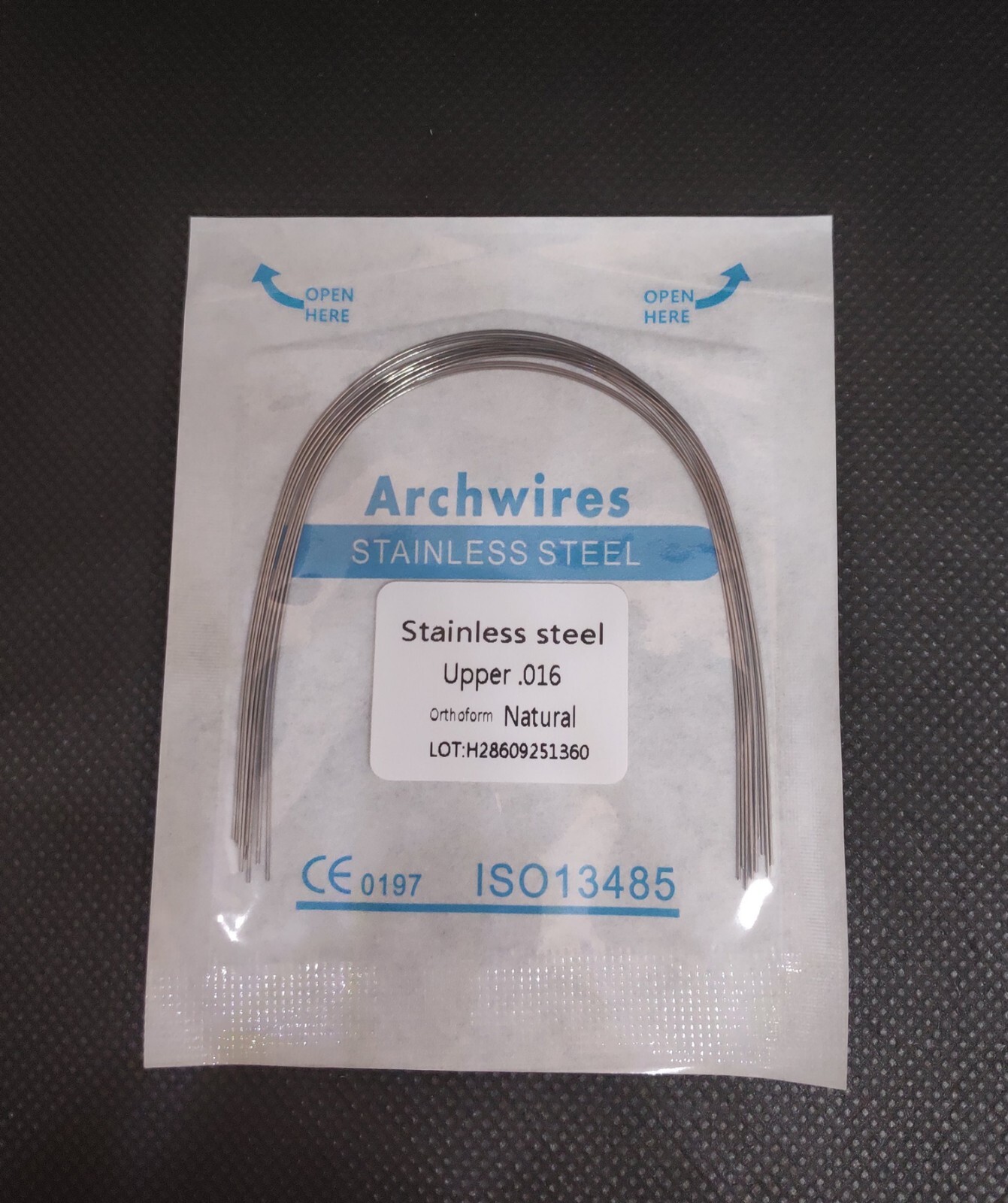 Dental Orthodontic Arcos Stainless Steel Arch Wires Round Wires Nature 10pc/pack