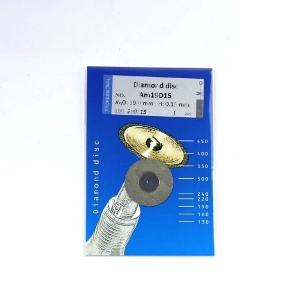 10 Pcs Dental Diamond Disc Extra Thin 0.15mm Double Sided Grind Polish Drill CE