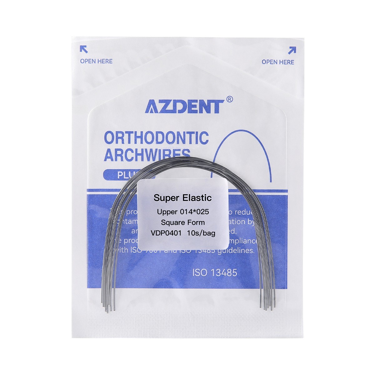 AZDENT Dental Orthodontic Super Elastic Niti Rectangular Arch Wire Square form