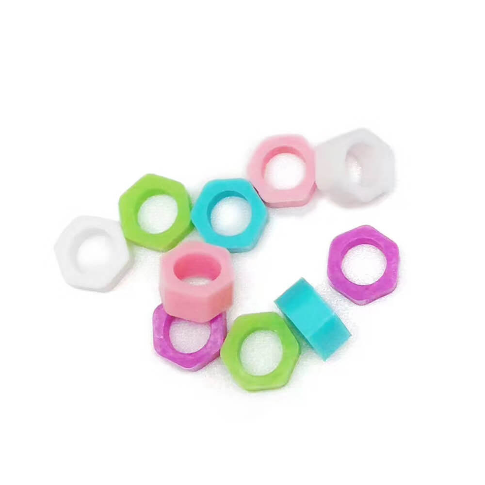 1 Box 100Pcs Dental Instrument Code Ring Plain Small Size Mixed Color