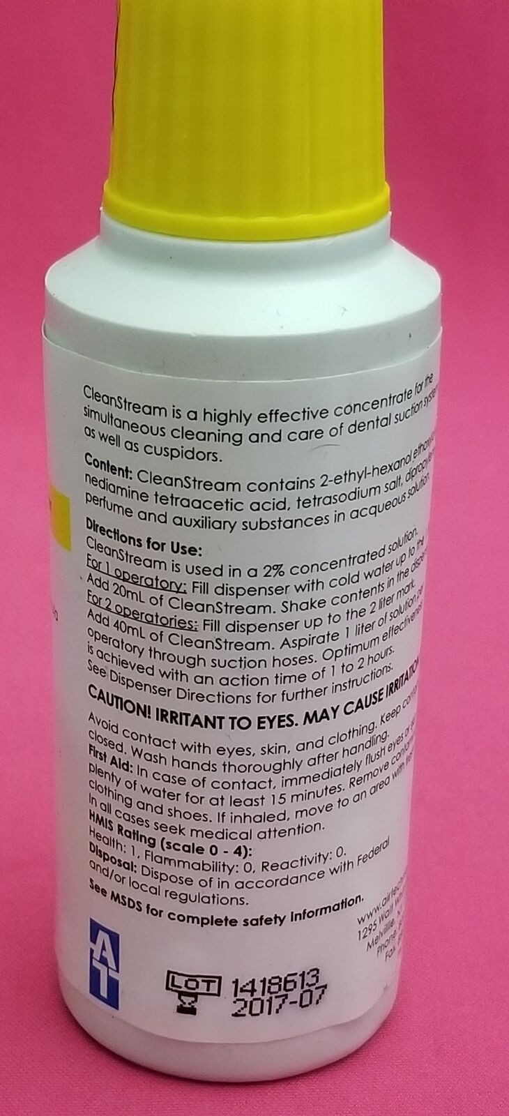 Monarch CleanStream Evacuation System Cleaner 4oz Bottle 57612 ~ Partially Full
