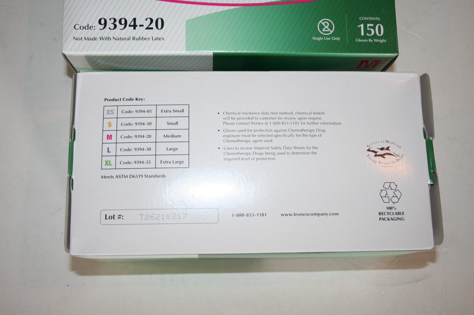 Tronex Chemo-Rated Nitrile Powder-Free Exam Gloves Medium 300 Gloves 2/150 ea.