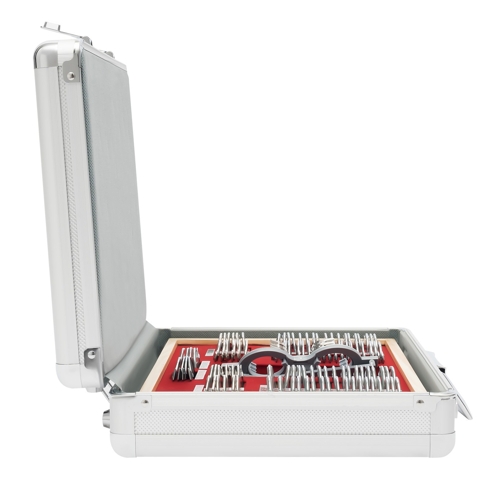 104pcs Optometry Optical Trial Lens Kit Test Metal Trial Frame Set w/Case Box