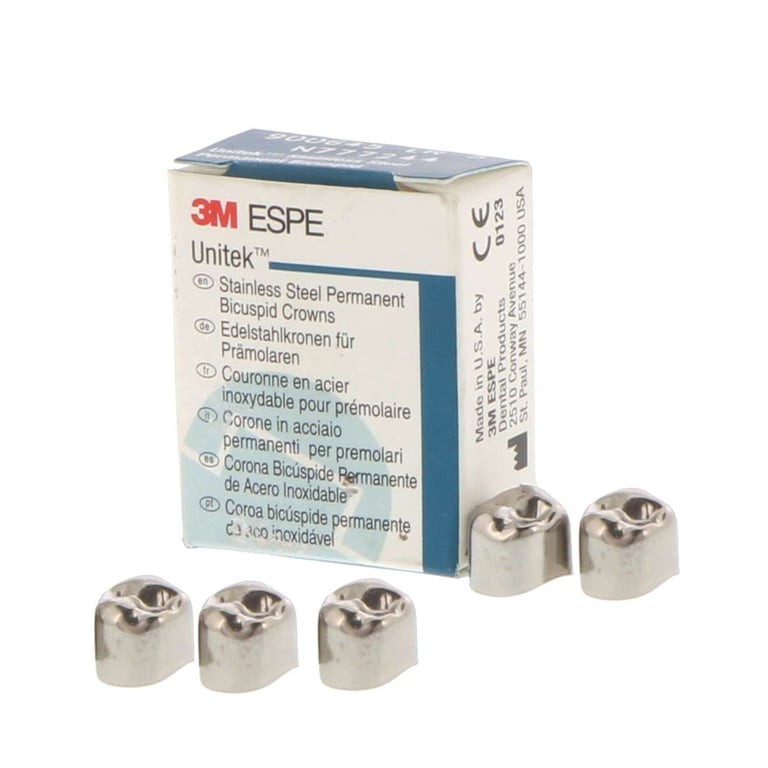 3M ESPE 900325 Unitek Stainless Steel Crowns 1st Perm Molar #5 Upper Right 5/Bx