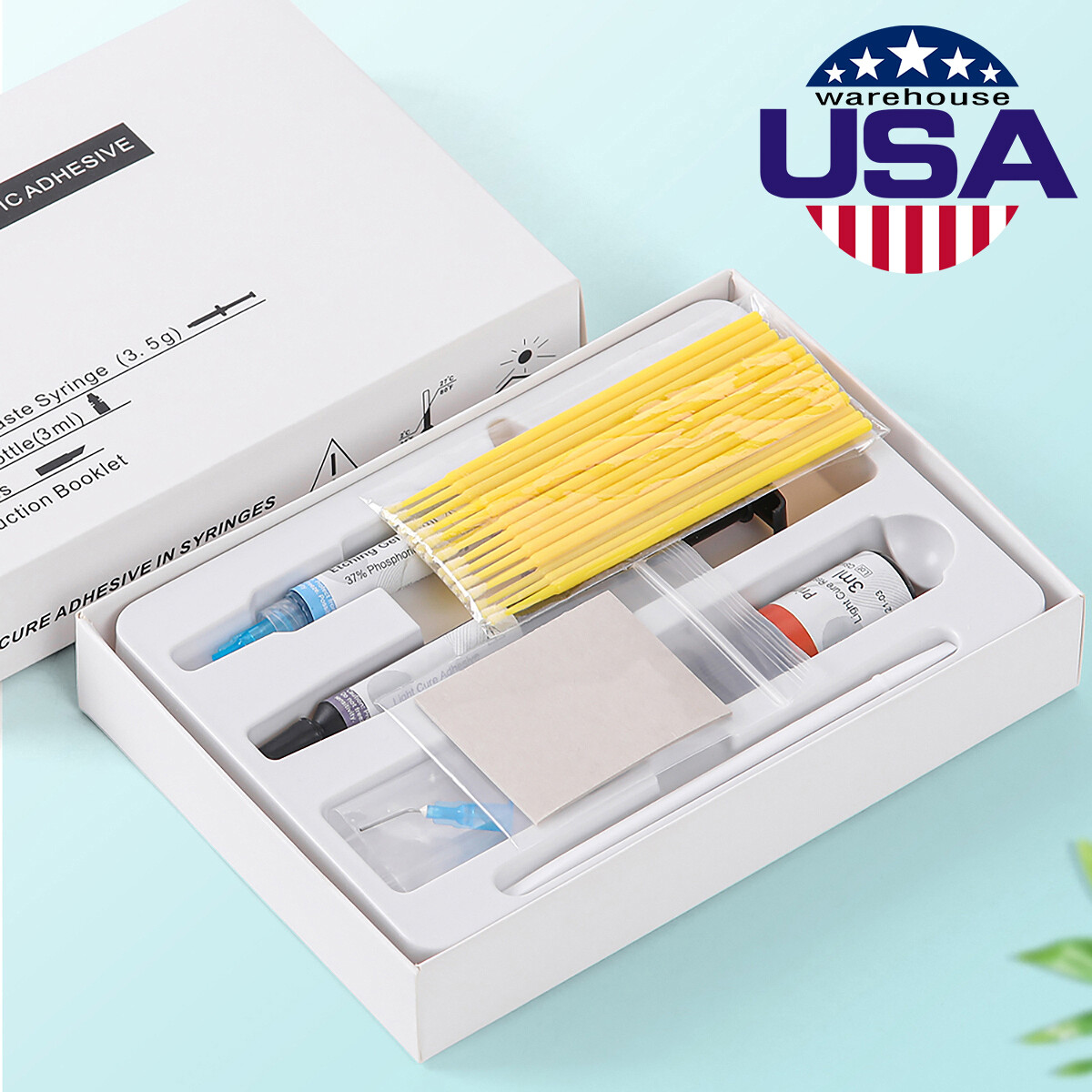 AZ Dental Orthodontic Ceramic Brackets Braces Roth ortho bonding & Adhesive kit