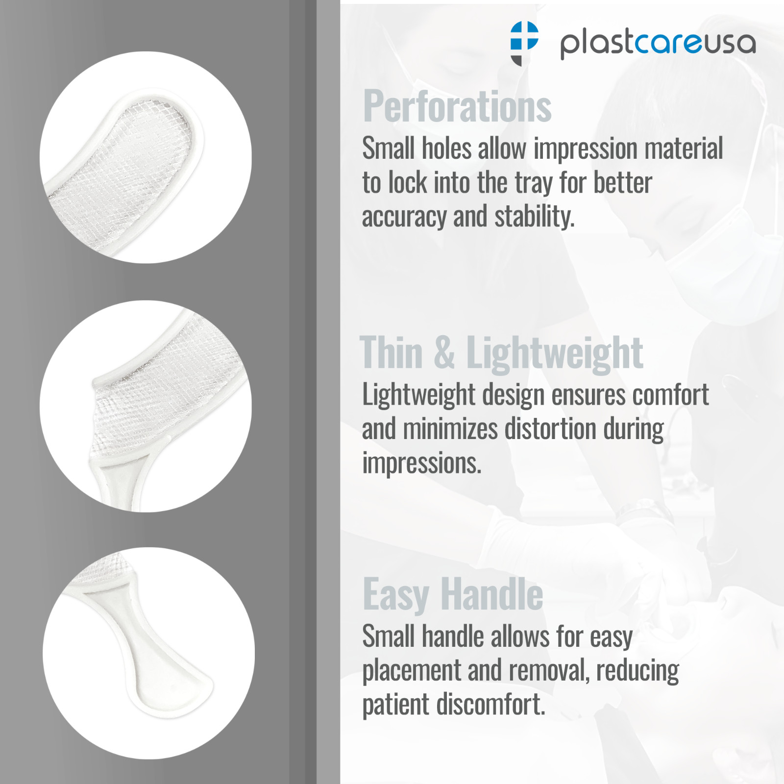 140 Sideless Dental Bite Registration Impression Triple Trays Molding Alignate