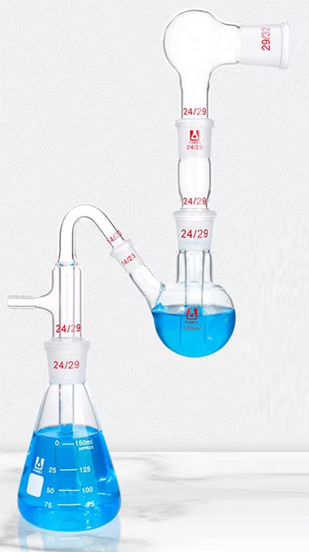 Two Stage Impinger Borosilicate Glass Aerosol Particle Testing