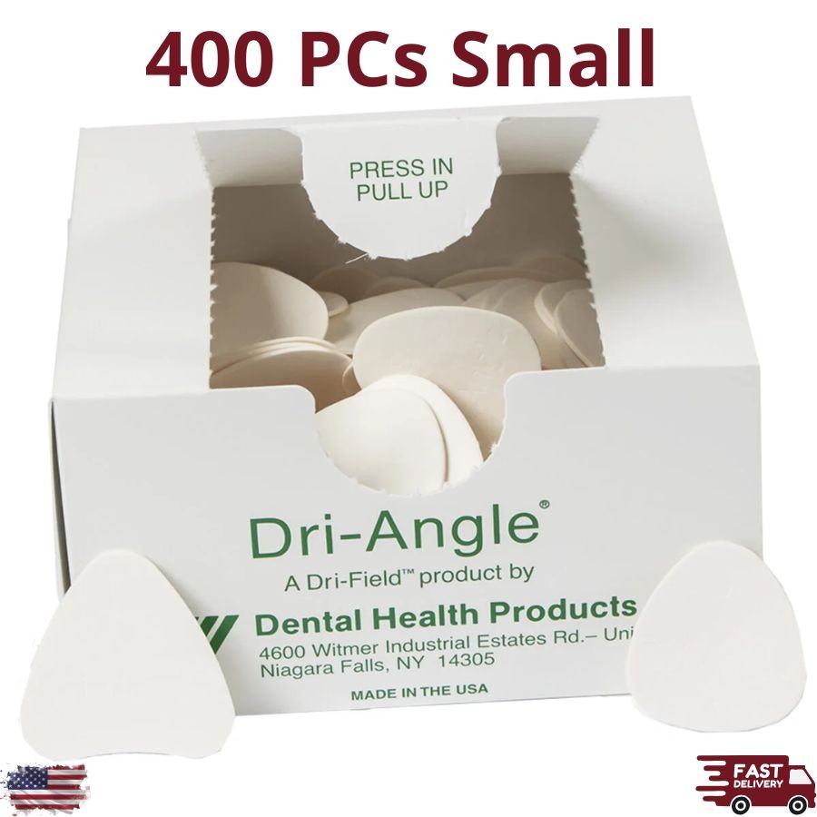 400Pcs Cotton Roll Substitute Plain Small Saliva Absorbent Corner Dental Pads