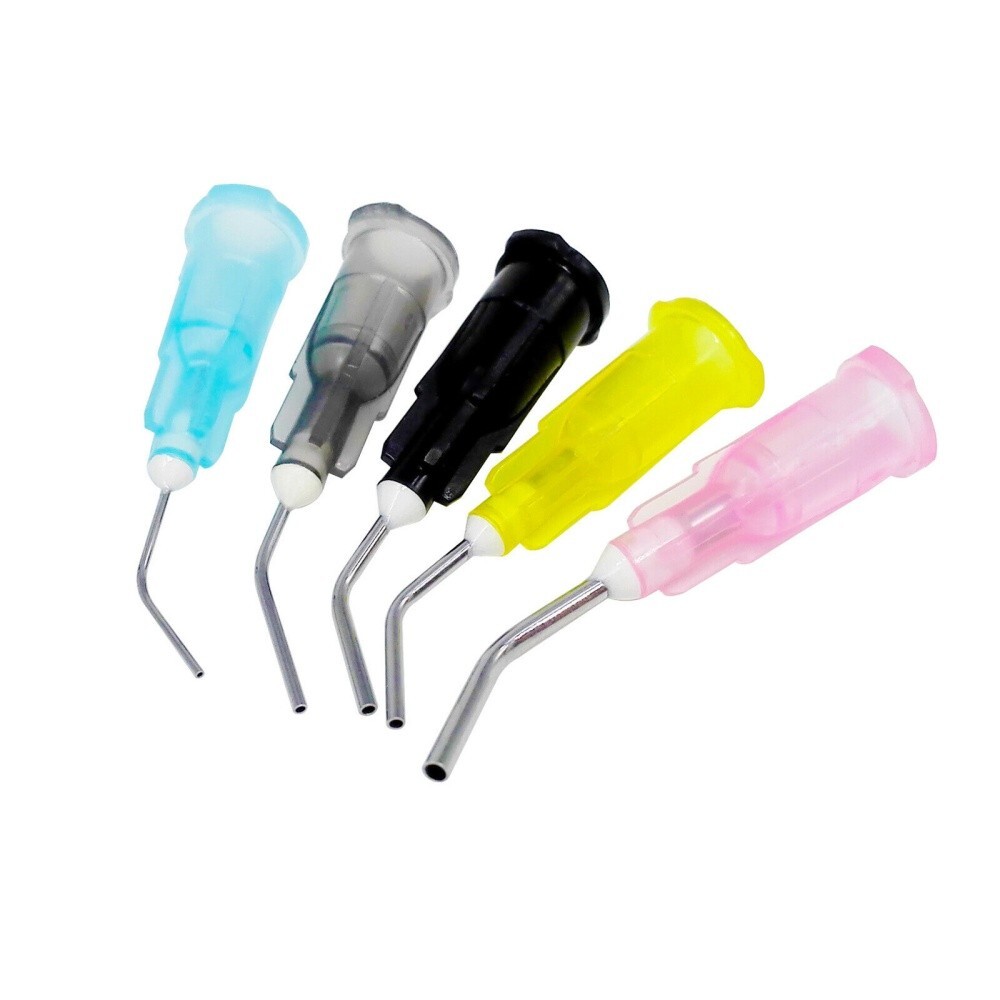 Dental Pre Bent Tip Etchant Needle Tips for Etch Gel Composite Flow Applicator