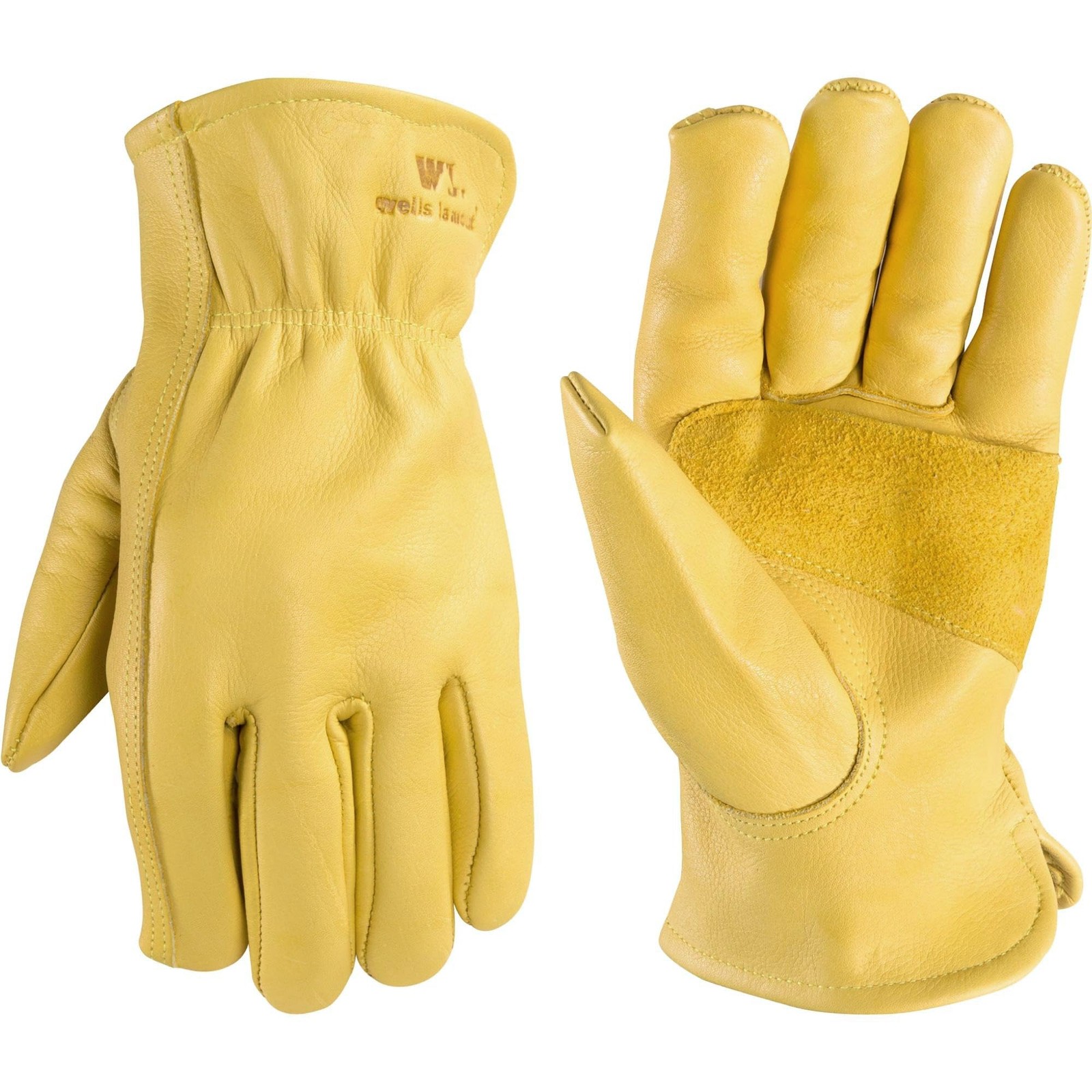 Wells Lamont Leather Work Gloves For Men Cowhide Reinforced For Construction