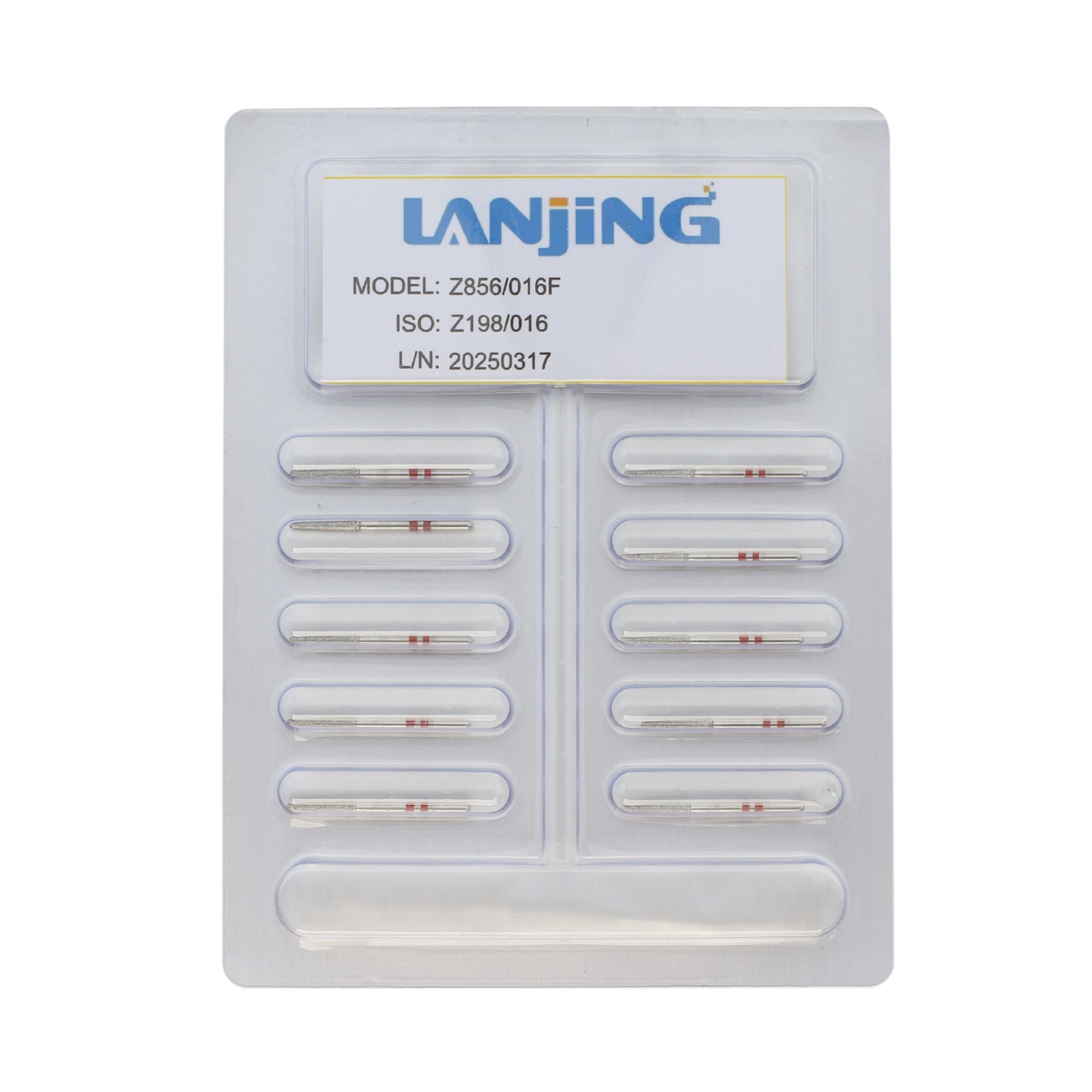 Zirconia Cutting Dental Diamond Burs FG Round End Taper Cylinder for High Speed