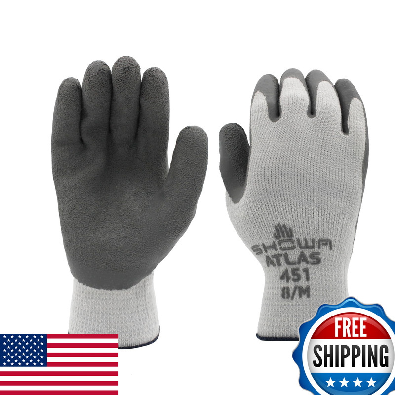 Showa Atlas 451 Natural Rubber Latex Palm Coated Insulated General Purpose