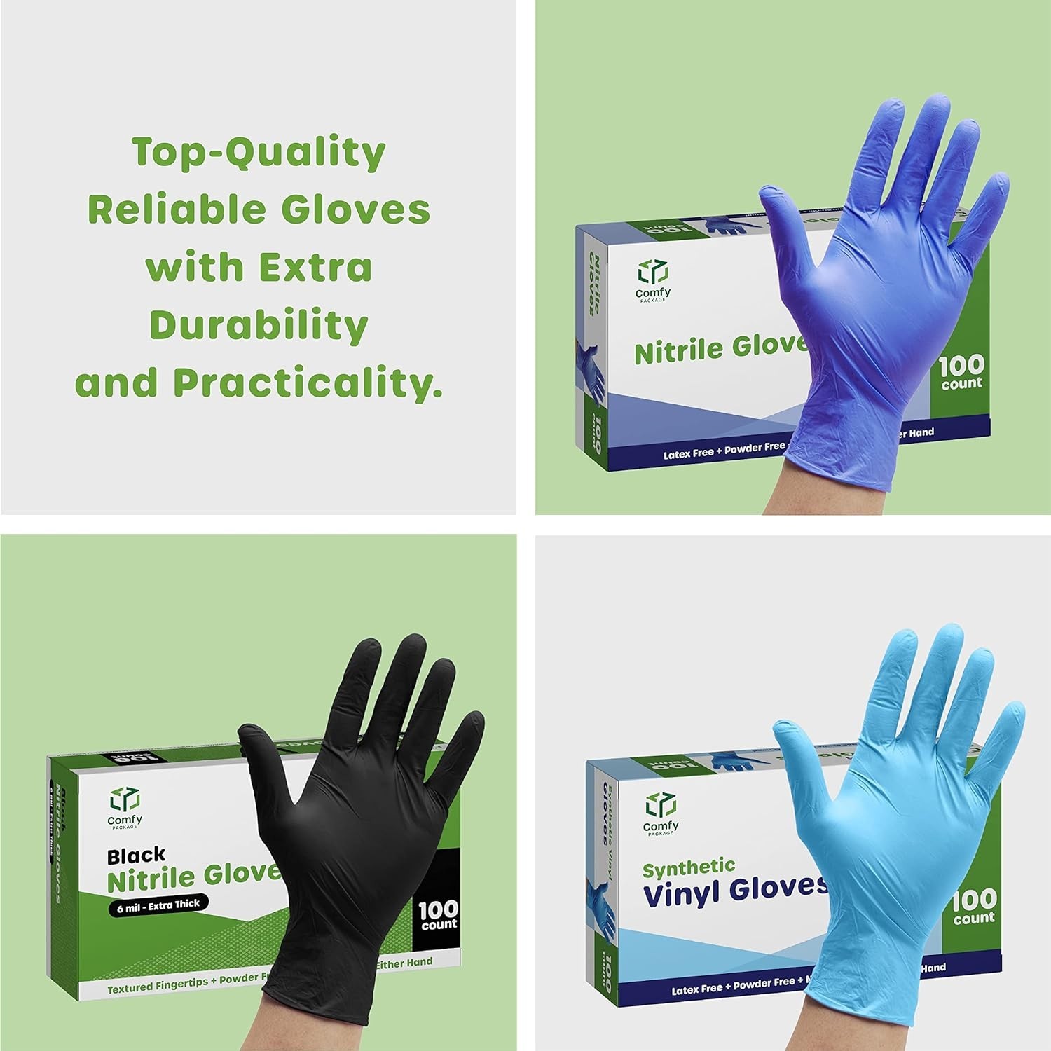 Disposable Vinyl Gloves – 100 Count, BPA-Free, Latex-Free for Cooking & Cleaning