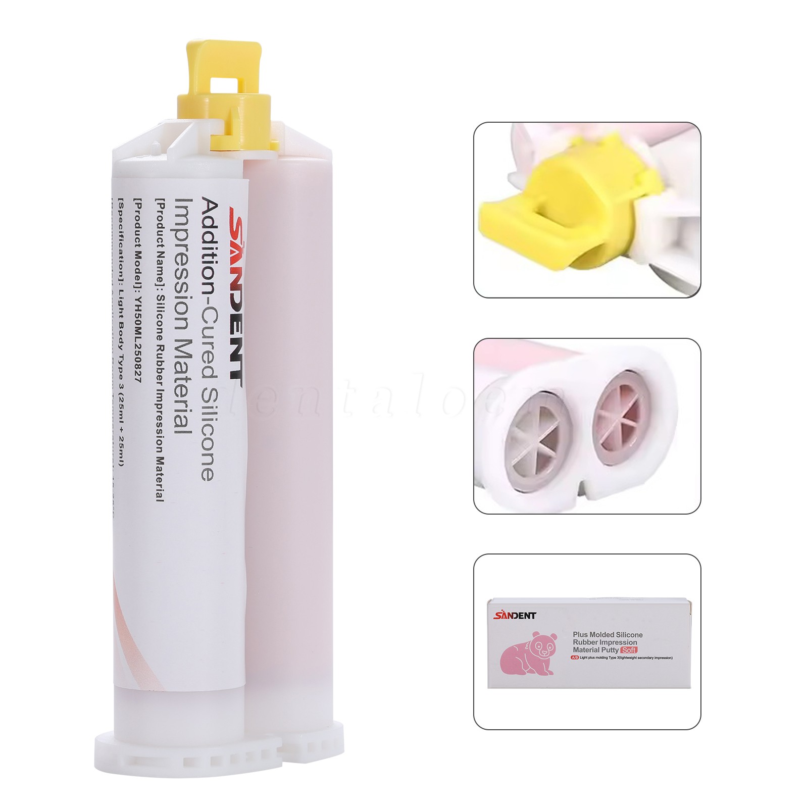 Dental VPS Light Body Type-3 Impression Material, Regular Set, 50mL Cartridges