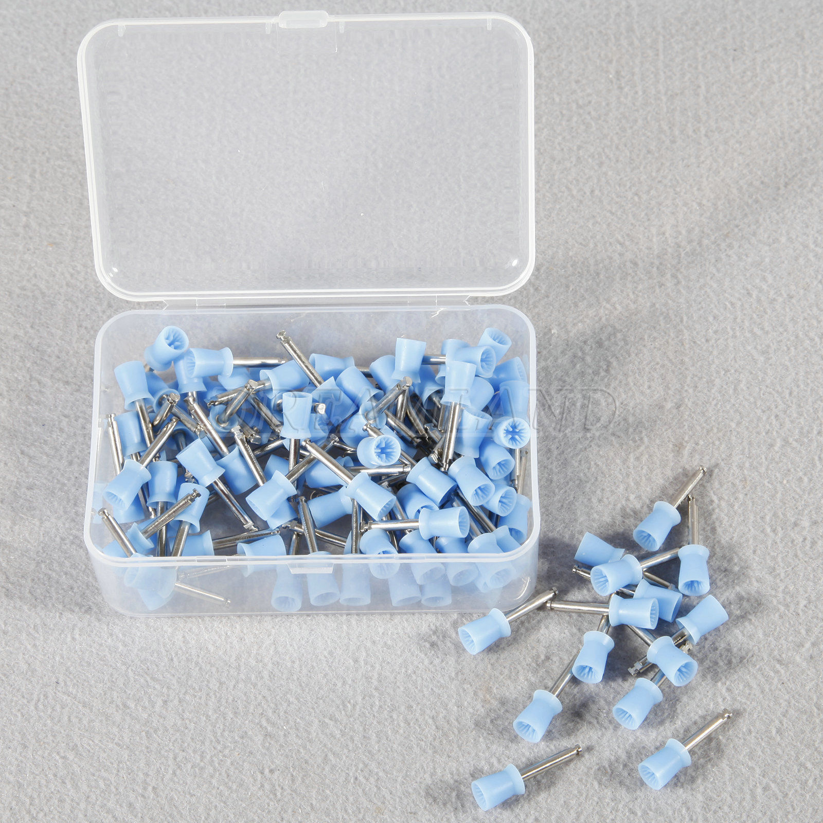 1000pcs/10 Boxes Dental Prophy Tooth Polish Polishing Cup Latch Type Rubber blue