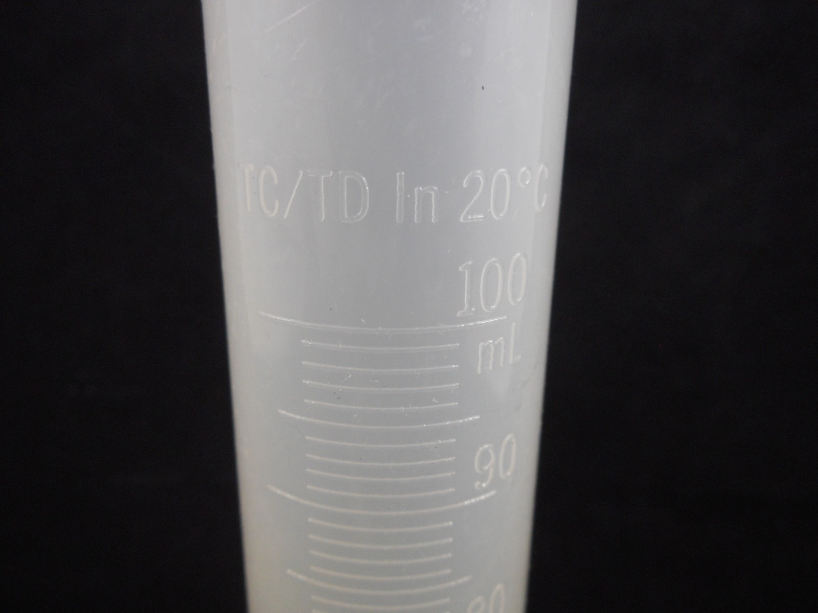 Laboratory Plastic PP Polypropylene 100mL Single Scale Graduated Cylinder