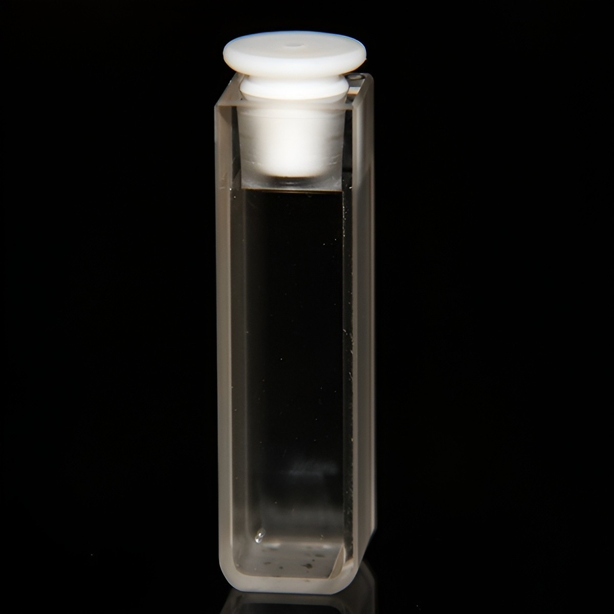Quartz Cuvette 10mm Path 3.5mL PTFE Stopper JGS1 for UV-Vis Spectroscopy 2pcs
