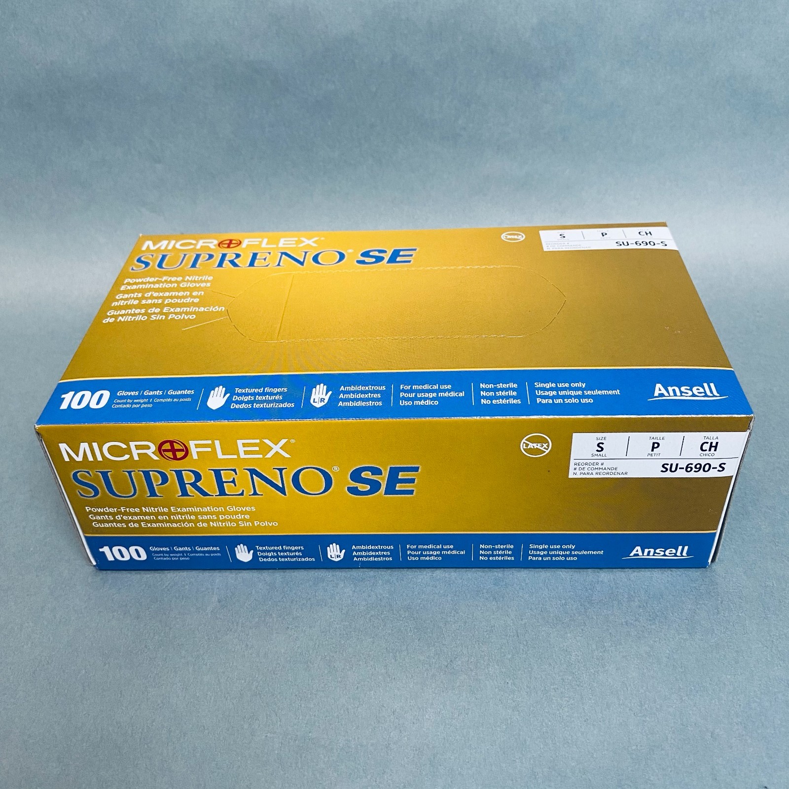 Ansell Microflex Nitrile Gloves Small Supreno SE Powder Free 10 Boxes of 100