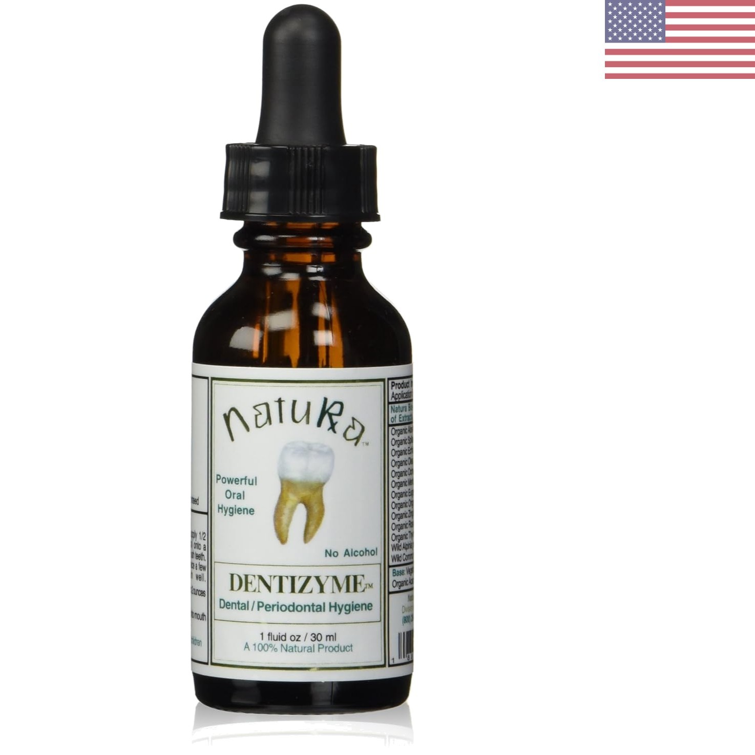 NaturaRx Dentizyme 1 oz – Natural Dental Support for Healthy Gums & Teeth