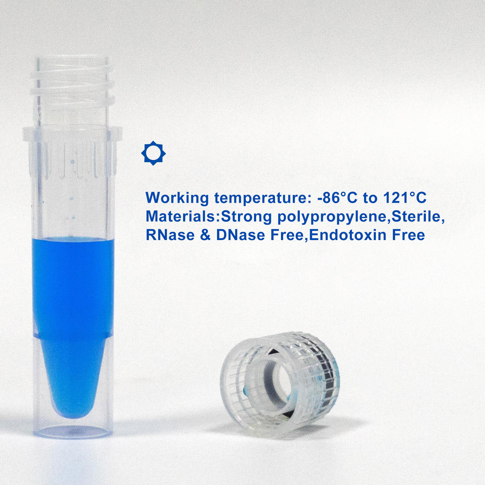 Biologix 1.5ML Cryogenic Vials, External, Sterile, 50/Bag, 500/Pack, 2000/Case