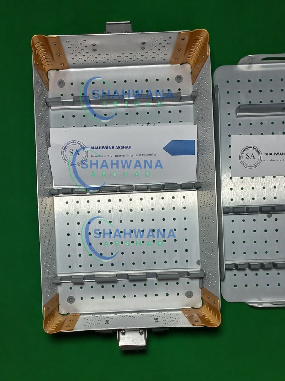 Aluminum sterilization Box With 2 Tray Surgical Instruments Box Orthopedic Box