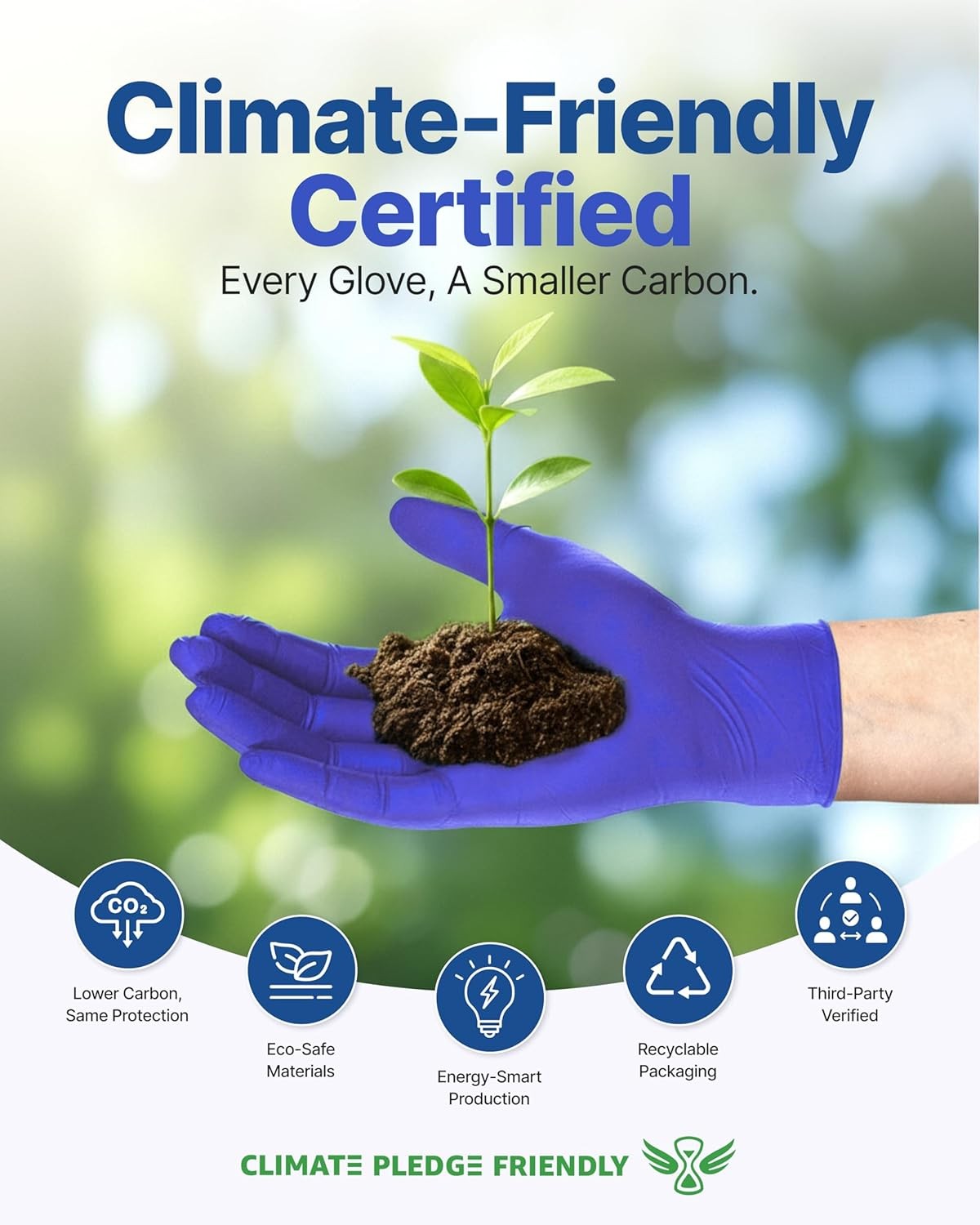 Nitrile Exam Gloves, Dark Blue, Disposable Gloves, Latex-Free