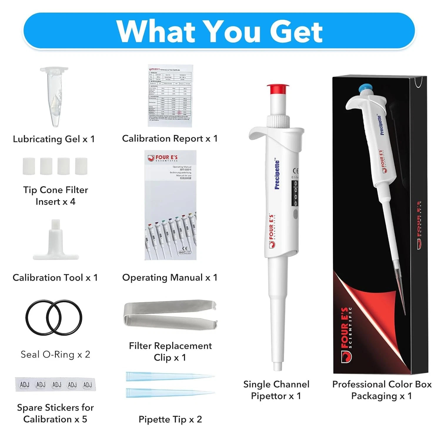 0.1-1ml Lab Micropipette Adjustable Manual Pipette Single Channel Pipettor New