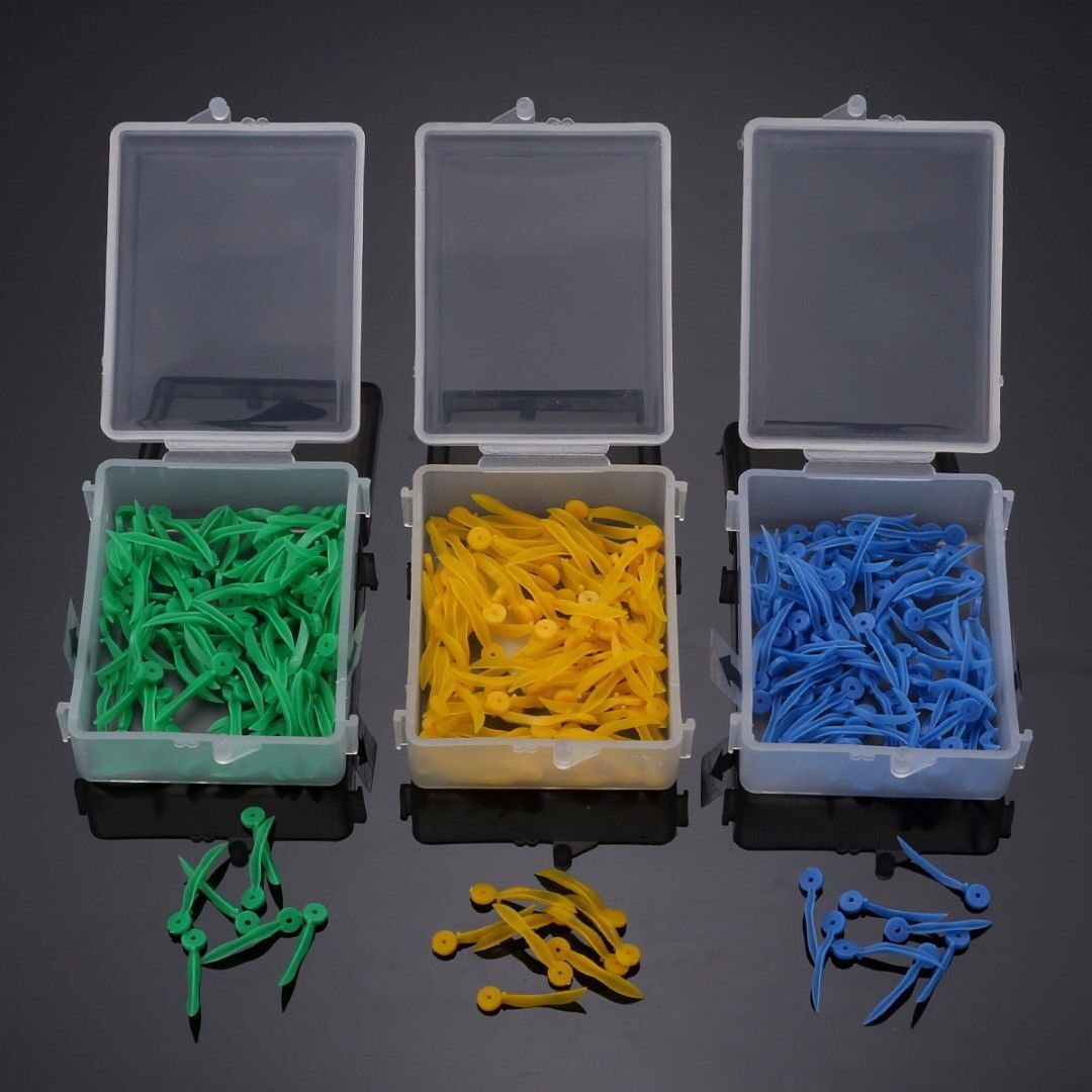 100 Pcs/box Disposable Dental Tooth Gap Concave Design Wedge Diastema W/ Hole
